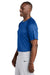 Sport-Tek ST359 Mens Moisture Wicking Competitor 2 Button Short Sleeve Henley True Royal Blue Model Side