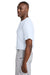 Sport-Tek ST359 Mens Moisture Wicking Competitor 2 Button Short Sleeve Henley White Model Side