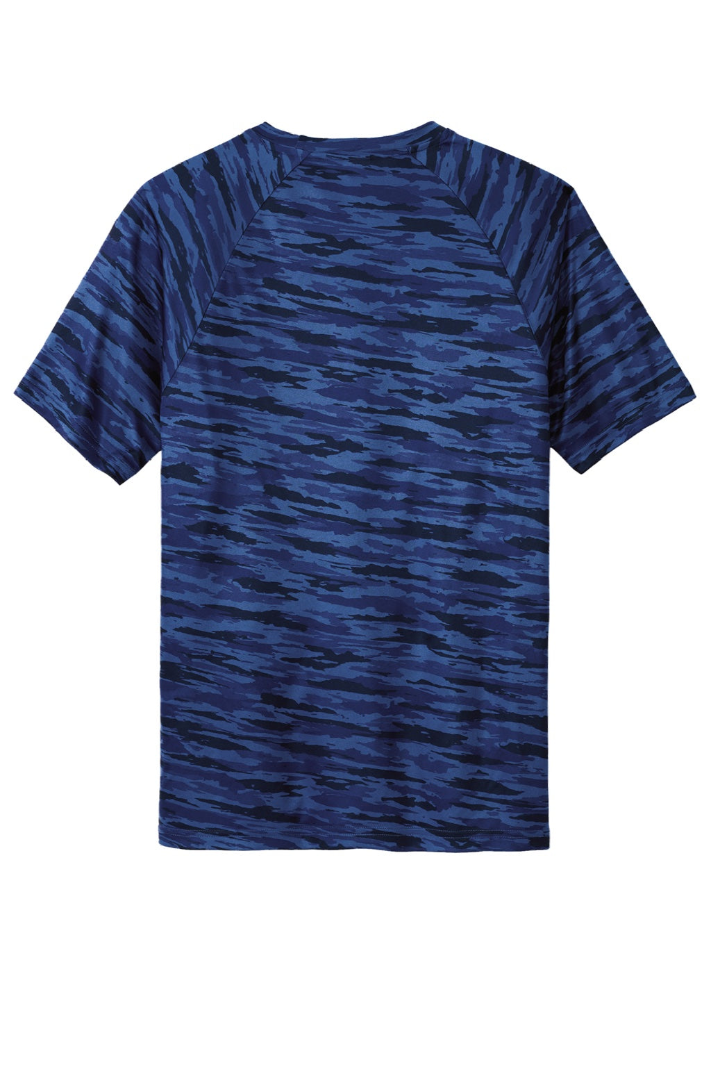 Sport-Tek ST375 Mens Drift Camo Moisture Wicking Short Sleeve Crewneck T-Shirt Royal Blue Flat Back