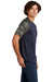 Sport-Tek ST376 Mens Drift Camo Colorblock Moisture Wicking Short Sleeve Crewneck T-Shirt True Navy Blue Model Side