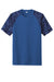 Sport-Tek ST376 Mens Drift Camo Colorblock Moisture Wicking Short Sleeve Crewneck T-Shirt Royal Blue Flat Front
