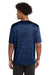 Sport-Tek ST390 Mens Electric Heather Moisture Wicking Short Sleeve Crewneck T-Shirt Dark Royal Blue Electric Model Back