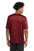 Sport-Tek ST390 Mens Electric Heather Moisture Wicking Short Sleeve Crewneck T-Shirt Deep Red/Black Electric Model Back