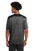 Sport-Tek ST390 Mens Electric Heather Moisture Wicking Short Sleeve Crewneck T-Shirt Grey Black Electric Model Back