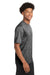 Sport-Tek ST390 Mens Electric Heather Moisture Wicking Short Sleeve Crewneck T-Shirt Grey Black Electric Model Side