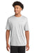 Sport-Tek ST390 Mens Electric Heather Moisture Wicking Short Sleeve Crewneck T-Shirt Silver Grey Electric Model Front