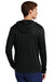 Sport-Tek ST420LSH Mens Posi-UV Pro Moisture Wicking Long Sleeve Hooded T-Shirt Hoodie Black Model Back