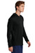 Sport-Tek ST420LSH Mens Posi-UV Pro Moisture Wicking Long Sleeve Hooded T-Shirt Hoodie Black Model Side