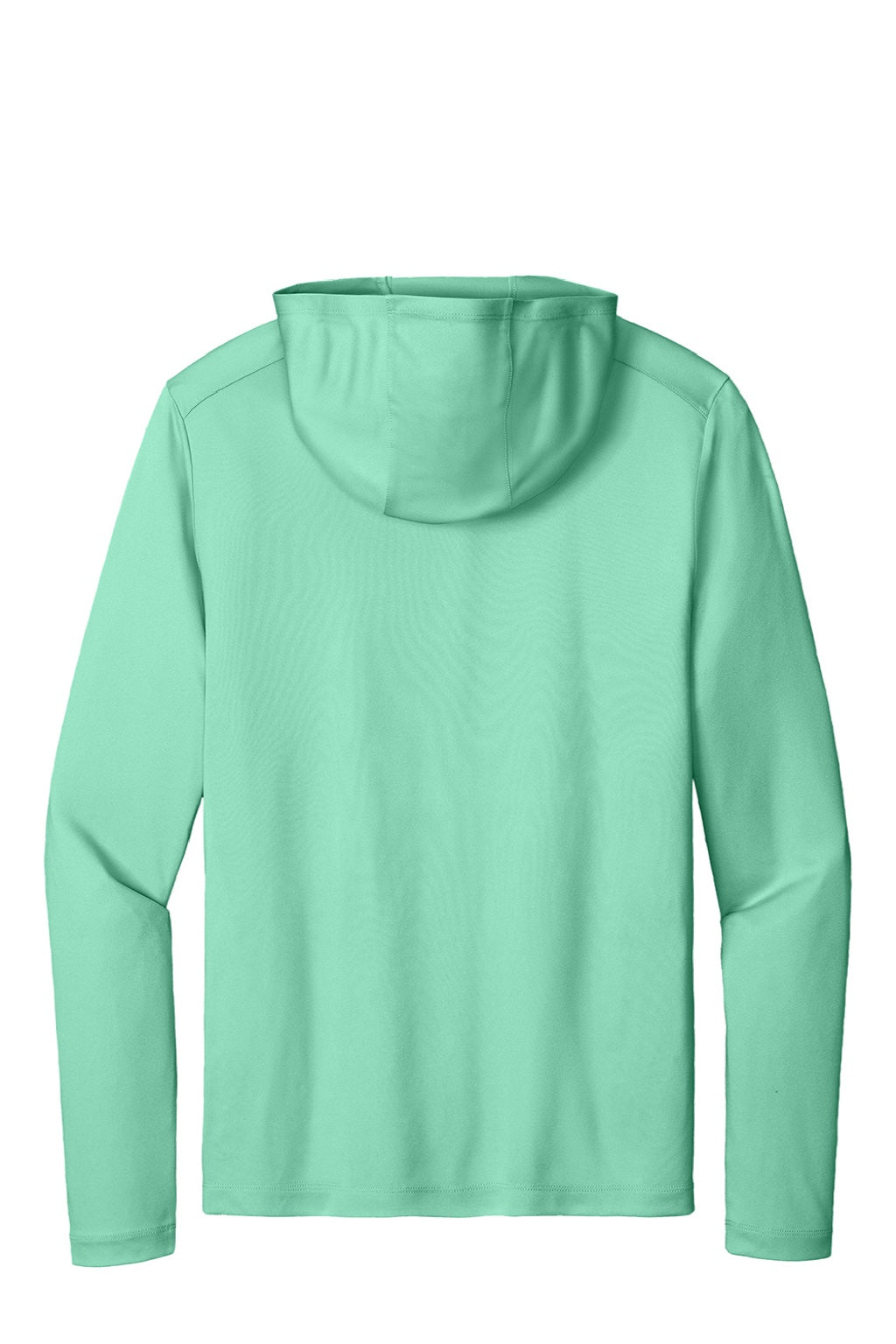 Sport-Tek ST420LSH Mens Posi-UV Pro Moisture Wicking Long Sleeve Hooded T-Shirt Hoodie Bright Seafoam Green Flat Back