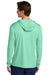 Sport-Tek ST420LSH Mens Posi-UV Pro Moisture Wicking Long Sleeve Hooded T-Shirt Hoodie Bright Seafoam Green Model Back