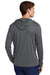 Sport-Tek ST420LSH Mens Posi-UV Pro Moisture Wicking Long Sleeve Hooded T-Shirt Hoodie Dark Smoke Grey Model Back