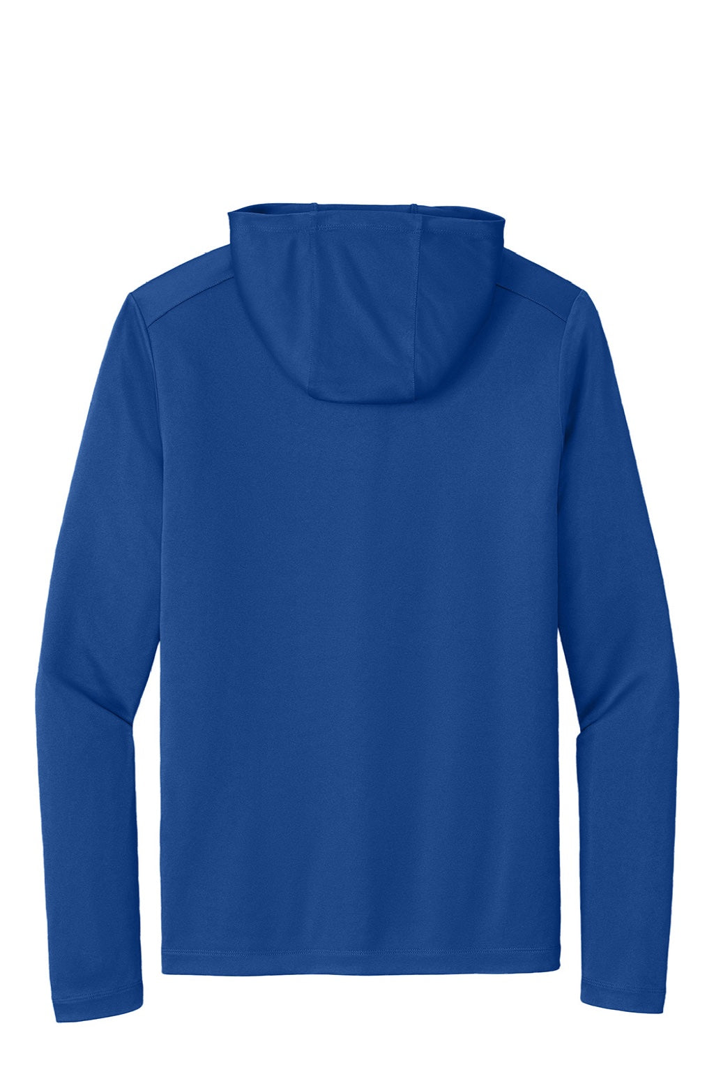 Sport-Tek ST420LSH Mens Posi-UV Pro Moisture Wicking Long Sleeve Hooded T-Shirt Hoodie True Royal Blue Flat Back