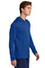 Sport-Tek ST420LSH Mens Posi-UV Pro Moisture Wicking Long Sleeve Hooded T-Shirt Hoodie True Royal Blue Model Side