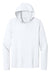 Sport-Tek ST420LSH Mens Posi-UV Pro Moisture Wicking Long Sleeve Hooded T-Shirt Hoodie White Flat Front