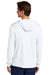 Sport-Tek ST420LSH Mens Posi-UV Pro Moisture Wicking Long Sleeve Hooded T-Shirt Hoodie White Model Back