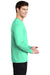 Sport-Tek ST420LS Mens Moisture Wicking Long Sleeve Crewneck T-Shirt Bright Seafoam Green Model Side