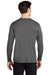 Sport-Tek ST420LS Mens Moisture Wicking Long Sleeve Crewneck T-Shirt Dark Smoke Grey Model Back