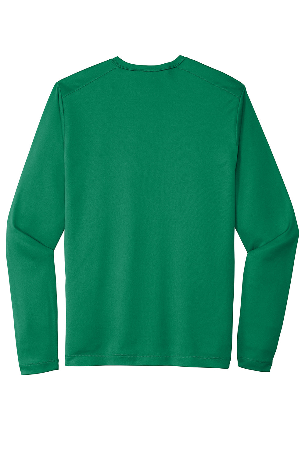 Sport-Tek ST420LS Mens Moisture Wicking Long Sleeve Crewneck T-Shirt Kelly Green Flat Back