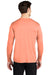 Sport-Tek ST420LS Mens Moisture Wicking Long Sleeve Crewneck T-Shirt Soft Coral Orange Model Back