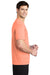 Sport-Tek ST420 Mens Moisture Wicking Short Sleeve Crewneck T-Shirt Soft Coral Orange Model Side
