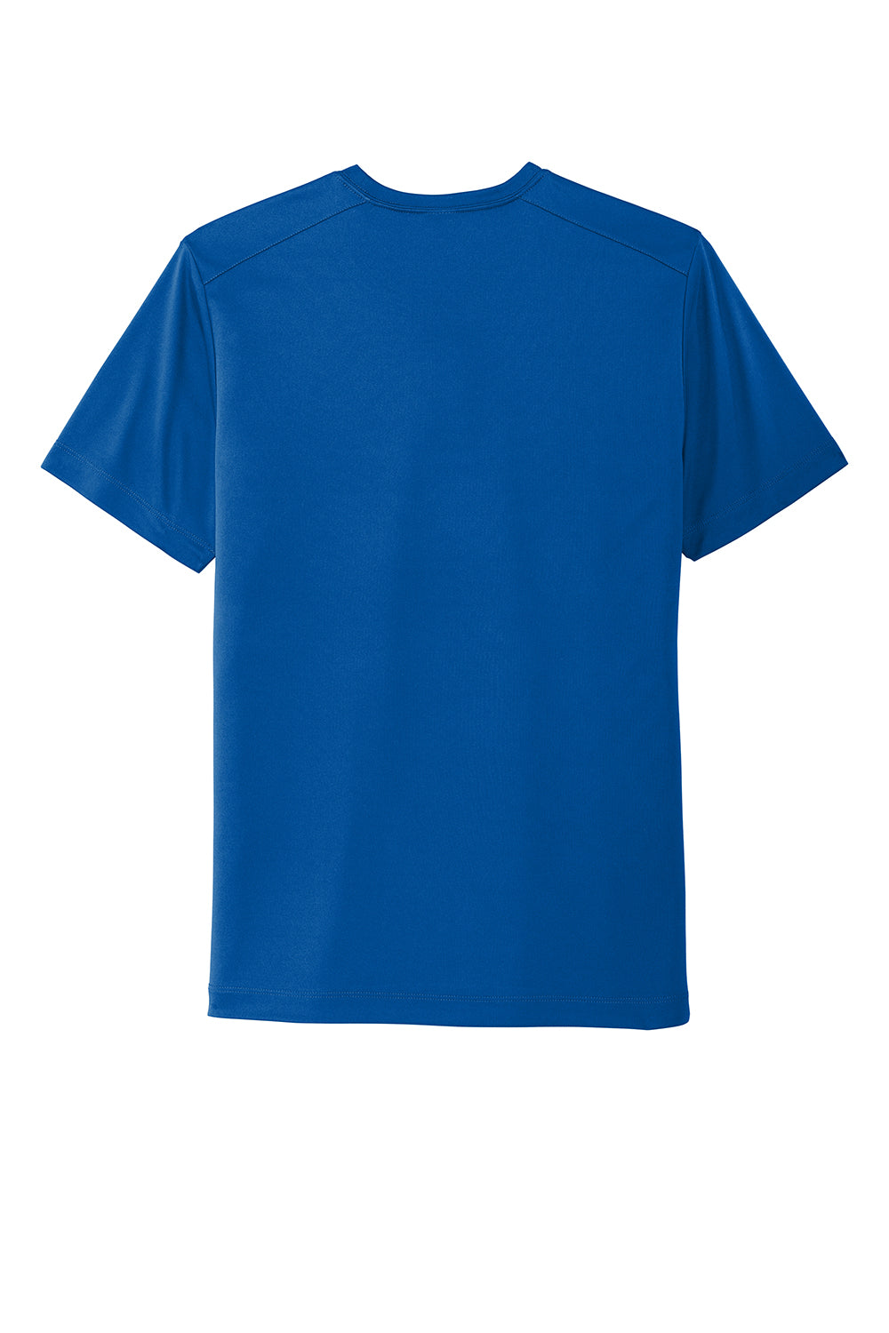 Sport-Tek ST420 Mens Moisture Wicking Short Sleeve Crewneck T-Shirt True Royal Blue Flat Back