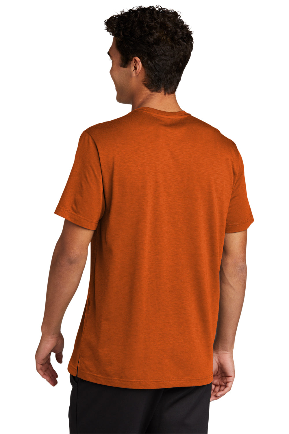 Sport-Tek ST430 Mens Strive Moisture Wicking Short Sleeve Crewneck T-Shirt Texas Orange Model Back