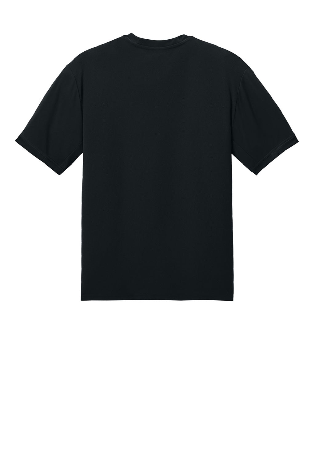 Sport-Tek ST440 Mens Club Moisture Wicking Short Sleeve Crewneck T-Shirt Black/Black Flat Back