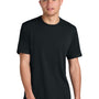 Sport-Tek Mens Club Moisture Wicking Short Sleeve Crewneck T-Shirt - Black/Black