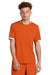 Sport-Tek ST440 Mens Club Moisture Wicking Short Sleeve Crewneck T-Shirt Deep Orange/White Model Front