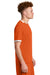 Sport-Tek ST440 Mens Club Moisture Wicking Short Sleeve Crewneck T-Shirt Deep Orange/White Model Side