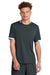 Sport-Tek ST440 Mens Club Moisture Wicking Short Sleeve Crewneck T-Shirt Iron Grey/White Model Front
