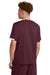 Sport-Tek ST440 Mens Club Moisture Wicking Short Sleeve Crewneck T-Shirt Maroon/White Model Back