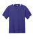 Sport-Tek ST440 Mens Club Moisture Wicking Short Sleeve Crewneck T-Shirt Purple/White Flat Front