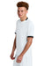 Sport-Tek ST440 Mens Club Moisture Wicking Short Sleeve Crewneck T-Shirt White/Black Model Side