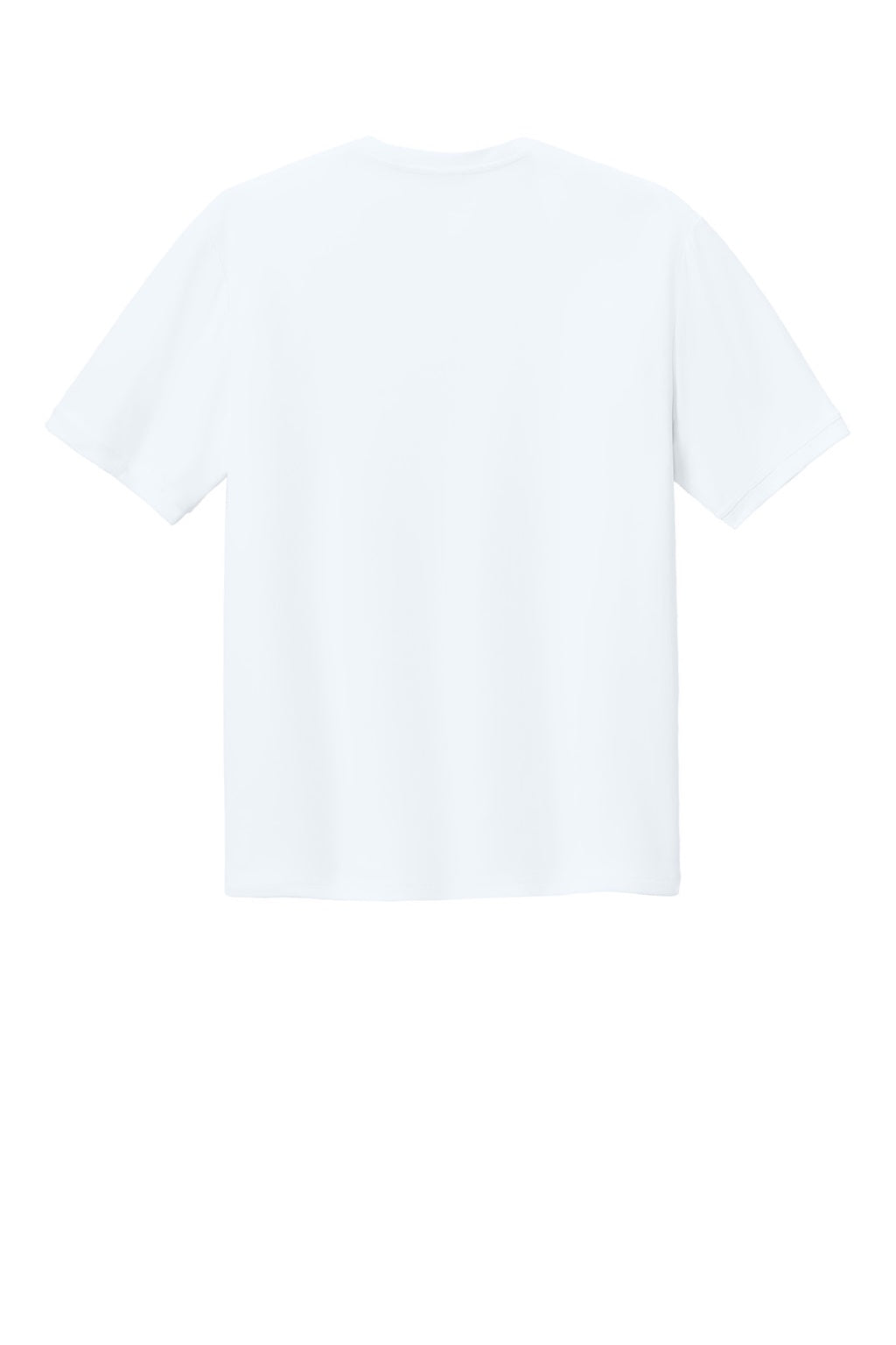 Sport-Tek ST440 Mens Club Moisture Wicking Short Sleeve Crewneck T-Shirt White/White Flat Back