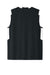 Sport-Tek ST441 Mens Club Moisture Wicking V-Neck Tank Top Black/White Flat Back