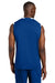 Sport-Tek ST441 Mens Club Moisture Wicking V-Neck Tank Top True Royal Blue/White Model Back