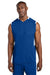 Sport-Tek ST441 Mens Club Moisture Wicking V-Neck Tank Top True Royal Blue/White Model Front