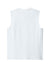 Sport-Tek ST441 Mens Club Moisture Wicking V-Neck Tank Top White/White Flat Back