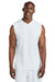 Sport-Tek ST441 Mens Club Moisture Wicking V-Neck Tank Top White/White Model Front