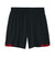 Sport-Tek ST442 Mens Club Moisture Wicking Shorts Black/Deep Red Flat Front