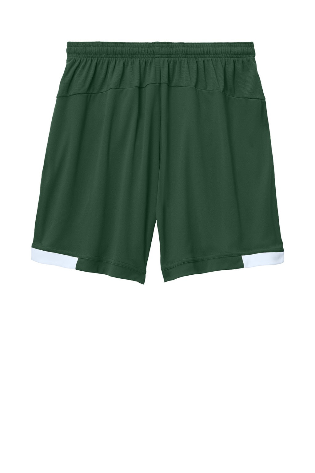 Sport-Tek ST442 Mens Club Moisture Wicking Shorts Forest Green/White Flat Back