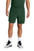 Sport-Tek ST442 Mens Club Moisture Wicking Shorts Forest Green/White Model Front