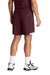 Sport-Tek ST442 Mens Club Moisture Wicking Shorts Maroon/White Model Back