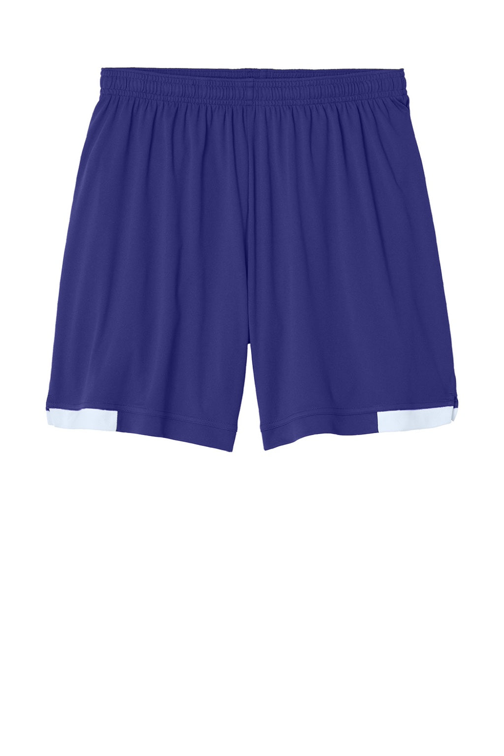 Sport-Tek ST442 Mens Club Moisture Wicking Shorts Purple/White Flat Front