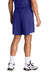Sport-Tek ST442 Mens Club Moisture Wicking Shorts Purple/White Model Back