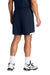 Sport-Tek ST442 Mens Club Moisture Wicking Shorts True Navy Blue/White Model Back