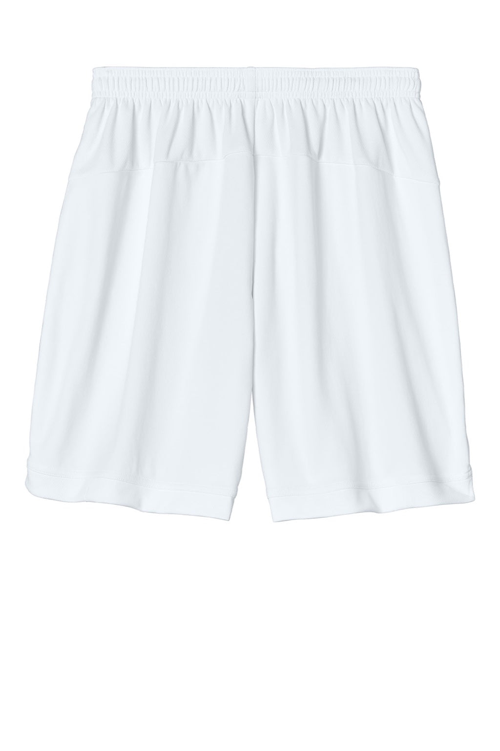 Sport-Tek ST442 Mens Club Moisture Wicking Shorts White/White Flat Back