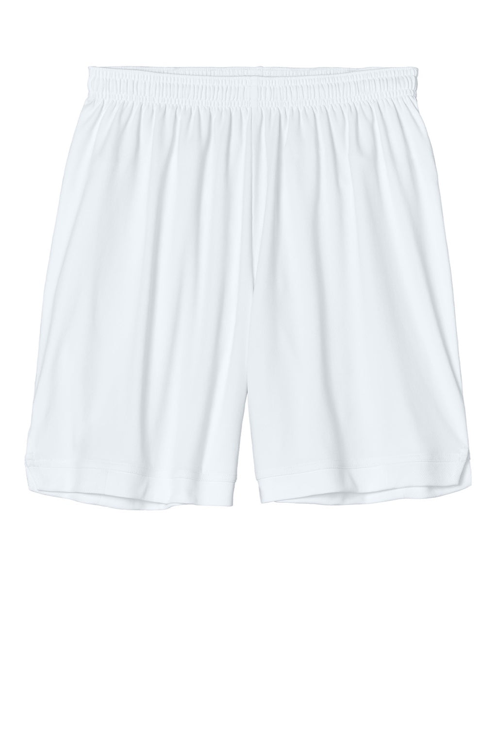 Sport-Tek ST442 Mens Club Moisture Wicking Shorts White/White Flat Front