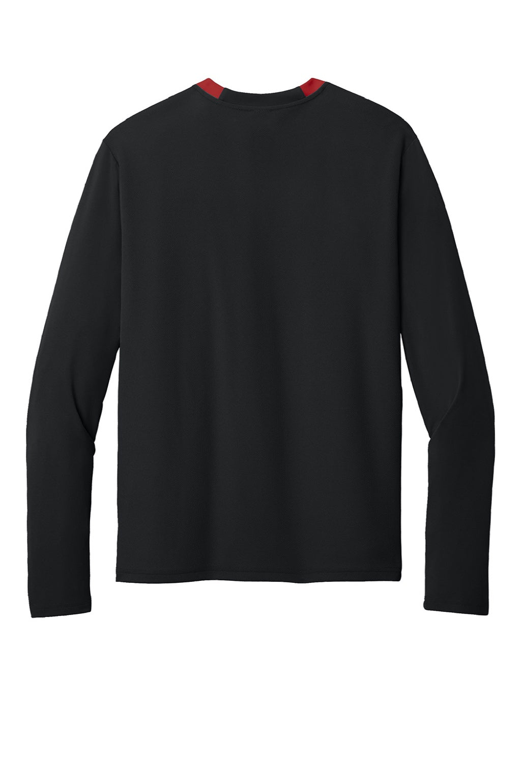 Sport-Tek ST443 Mens Club Moisture Wicking 1/4 Zip Sweatshirt Black/Deep Red Flat Back